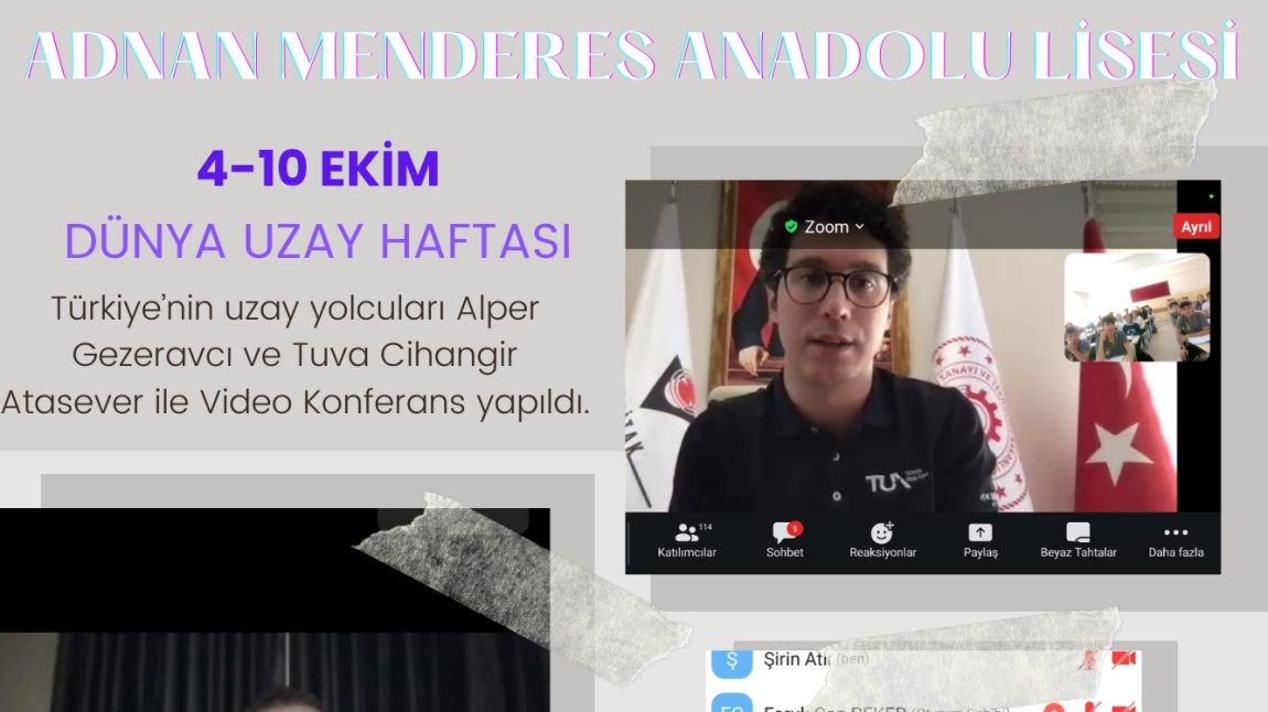 Türkiye’nin uzay yolcuları Alper Gezeravcı ve Tuva Cihangir Atasever ile Video Konferans 